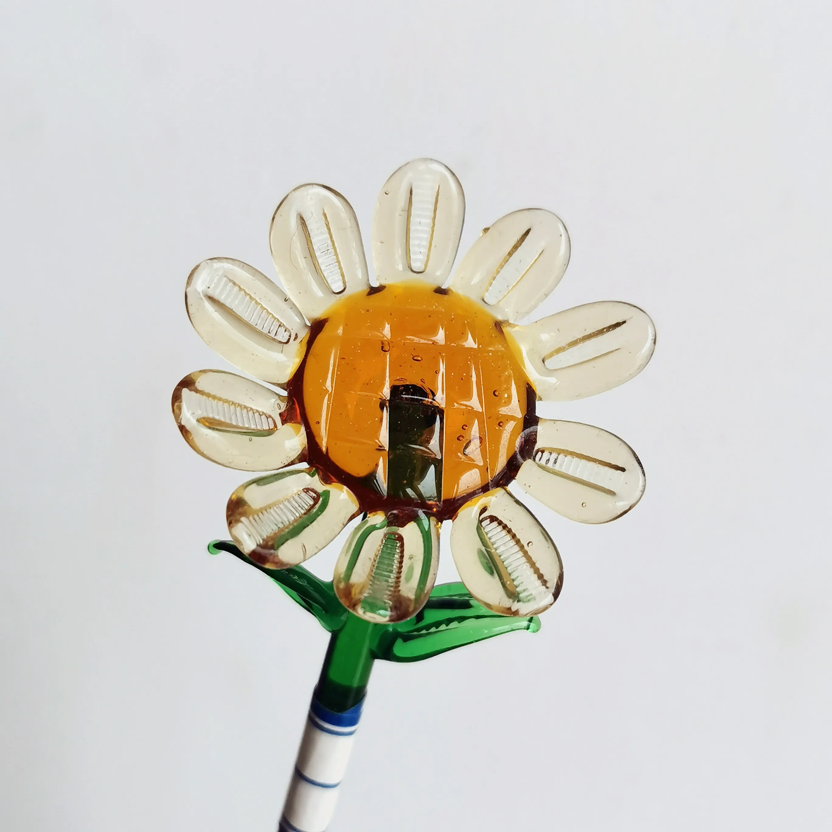 Handmade long stem murano glass flower artificial flower decoration