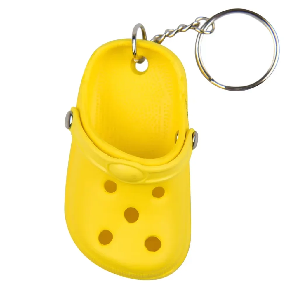 Factory 3D Mini Beach Hole Little Shoe Keychain Girl Gift Bag Accessories Decoration Keyring Floating Key Chain