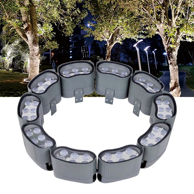 hug tree light ring lamp for palm tree aluminum dmx 512 rgb tree hugging light