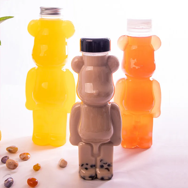 500ml 16oz Disposable Drink Bottles Clear Pet Juice Plastic Beverage Bottle Juicer Containers For Orange Fruit Bottle Packing