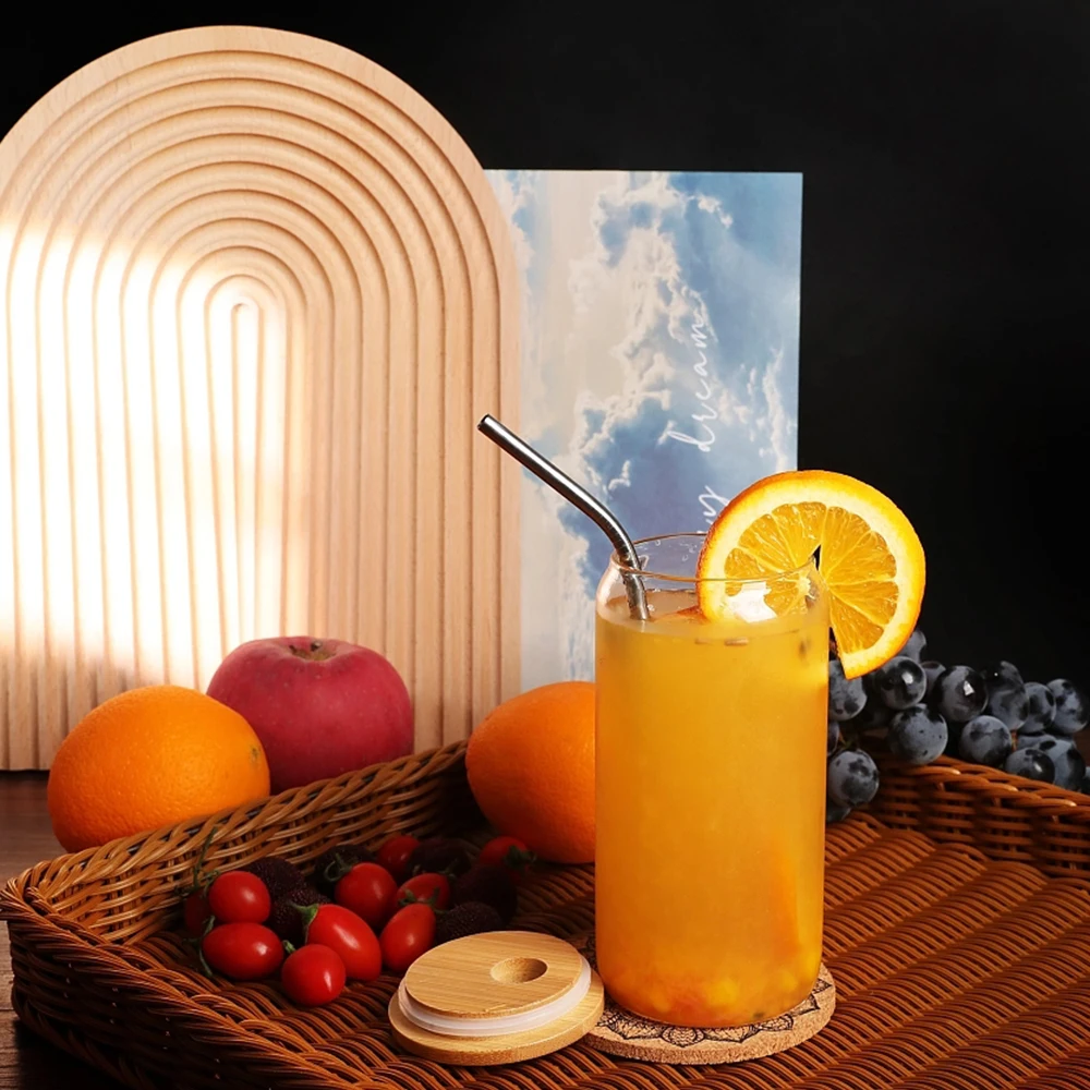 16oz High borosilicate glass beer can manufacturers coffee beer custom clear cup drinking water tea coffee glass