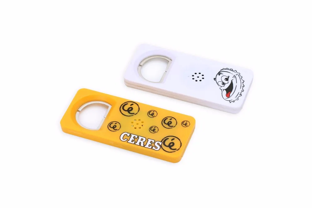 plastic pre-recorded music sound voice beer bottle opener