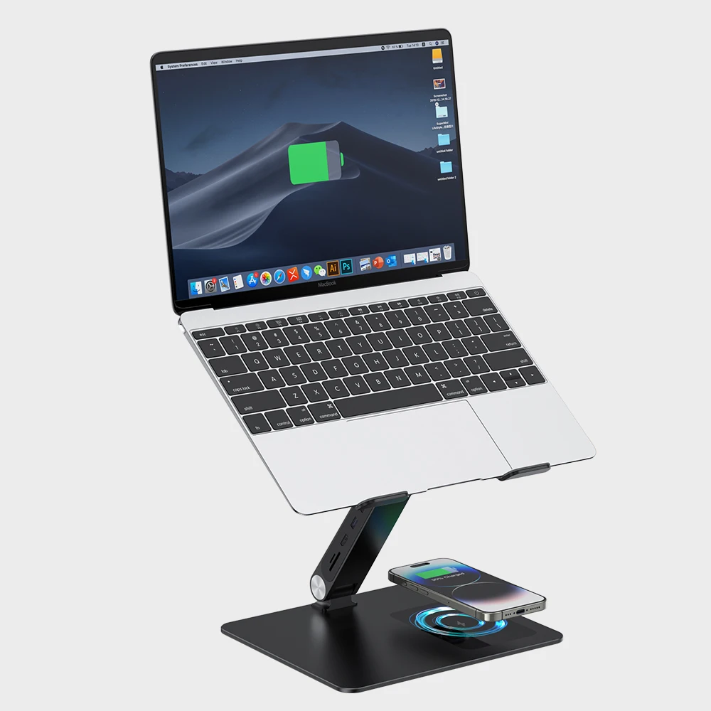 Bracket Holder Dj Metal Notebook Base Support Portable Laptop Stand Hdmi Usb Hub Aluminium Adjustable With Docking Station