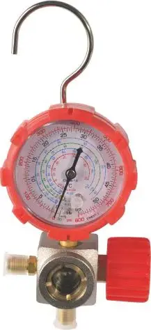 AC Aluminum Refrigeration Fits R410 R134A R12 R22 Refrigerants Machine Pressure Gauge Manifold Gauge