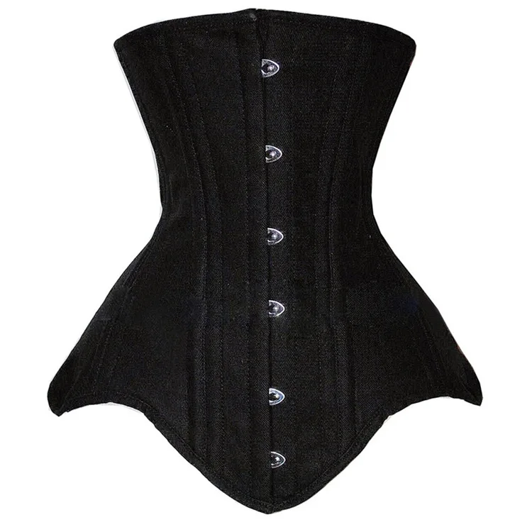 Women Underbust Corset Top 26 Steel Bones Slimming Bustier Tops Waist Trainer Cincher Belts Black XS-3XL Outwork Women Corset