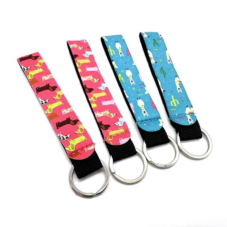 Wholesale Custom Neoprene Floating Keychain with Sublimation Screen Printing Logo Boat Swim Float Keychain