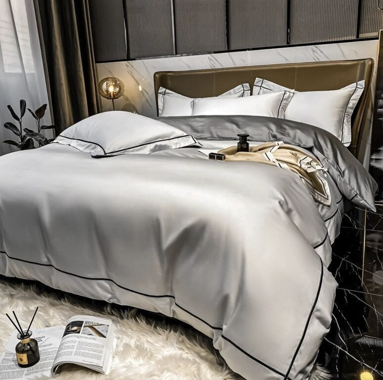 Nantong factory 100% Bamboo Bed sheets Bamboo bed sheet set bedding set 4 pcs Bamboo Bed Sheet For Home Textile