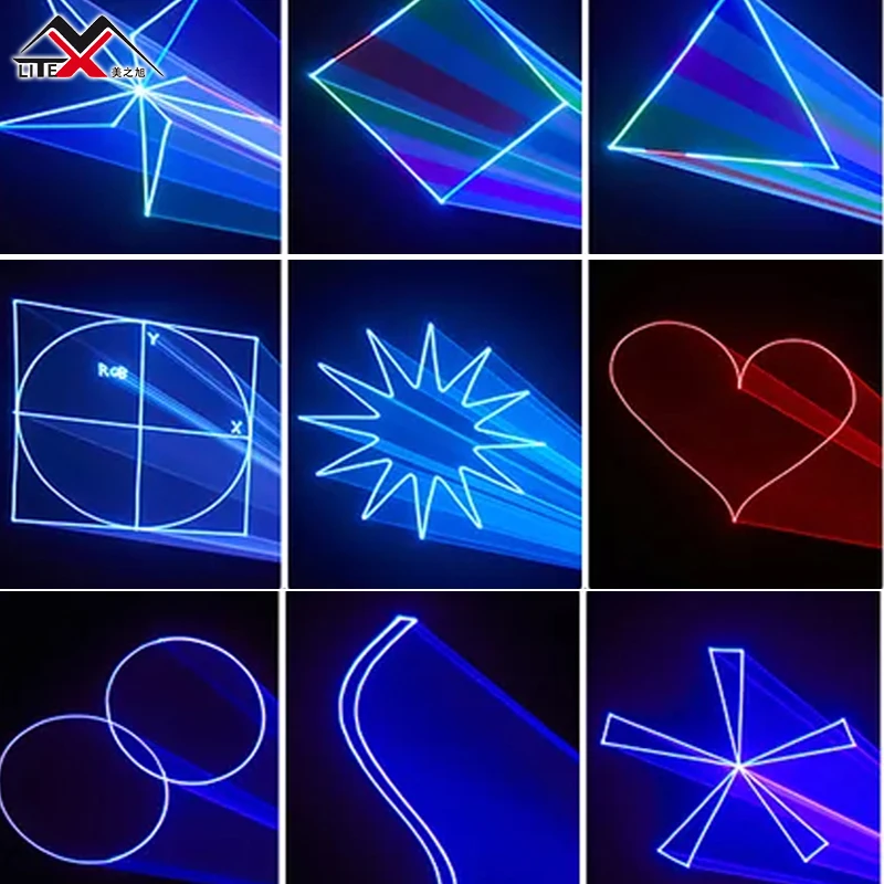 DJ Laser Bar 2W RGB Animation moving head Laser Stage Show Lighting Moving heads