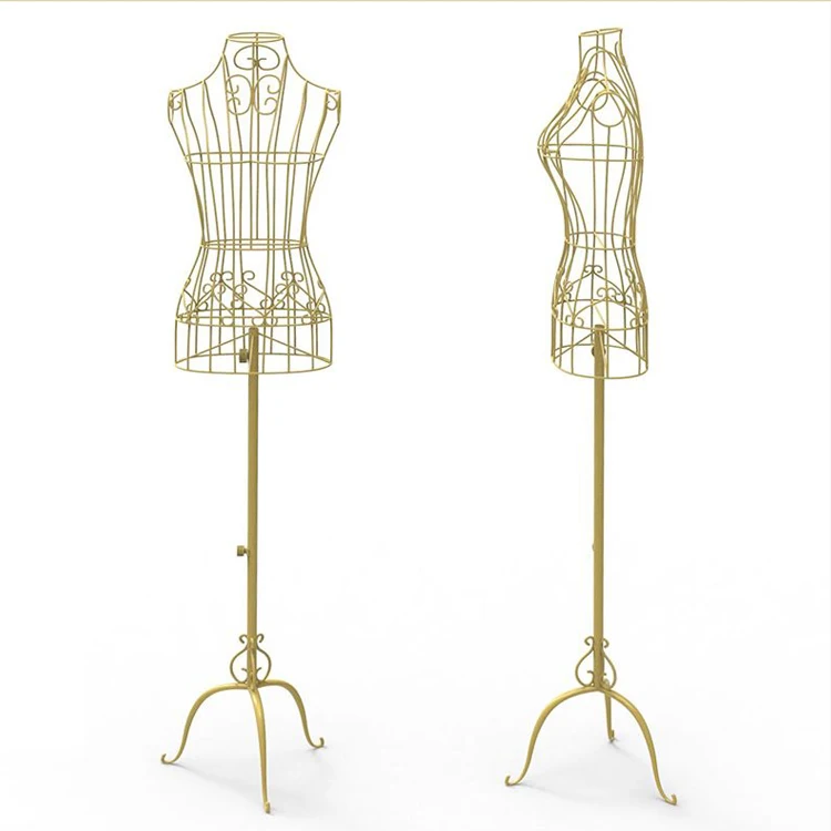 Wedding clothing store dummy half-length female model full body wrought iron metal wire clothing mannequin