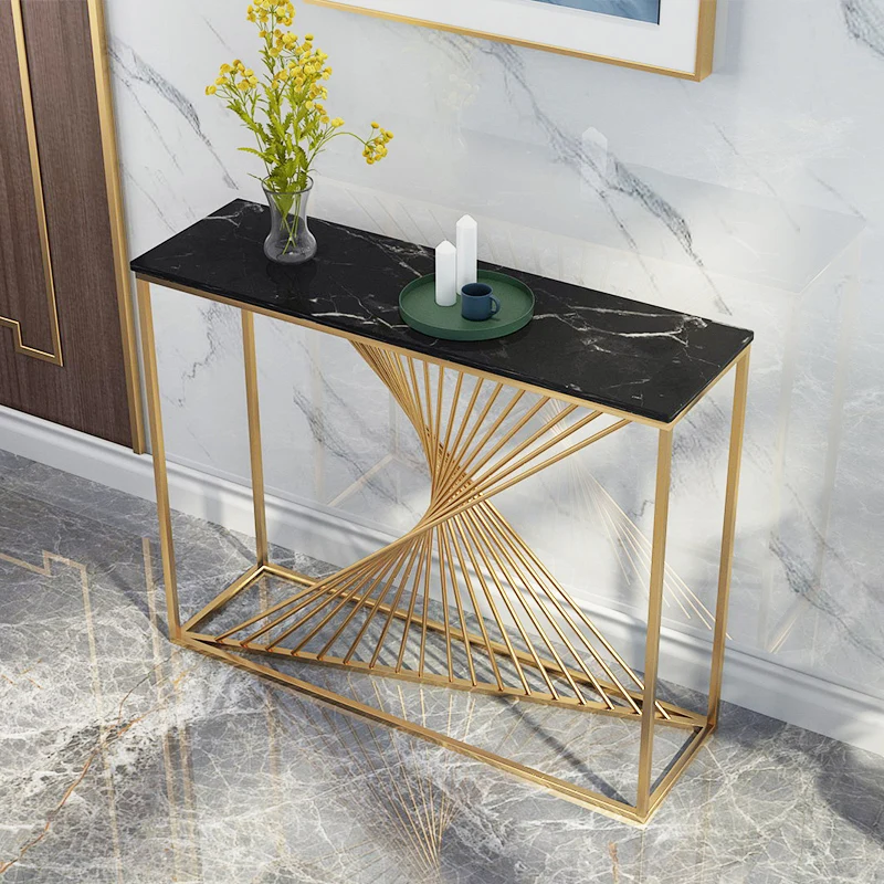 High quality Contemporary Modern Light Living Room Console Table with Metal Legs Home Bar Office Dining Use Kitchen Furniture