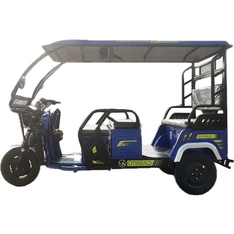 2024 Can Carry 4-8 People Motorized Adult Electric Tricycle E-rickshaw Tuk Auto Rickshaw for Passenger
