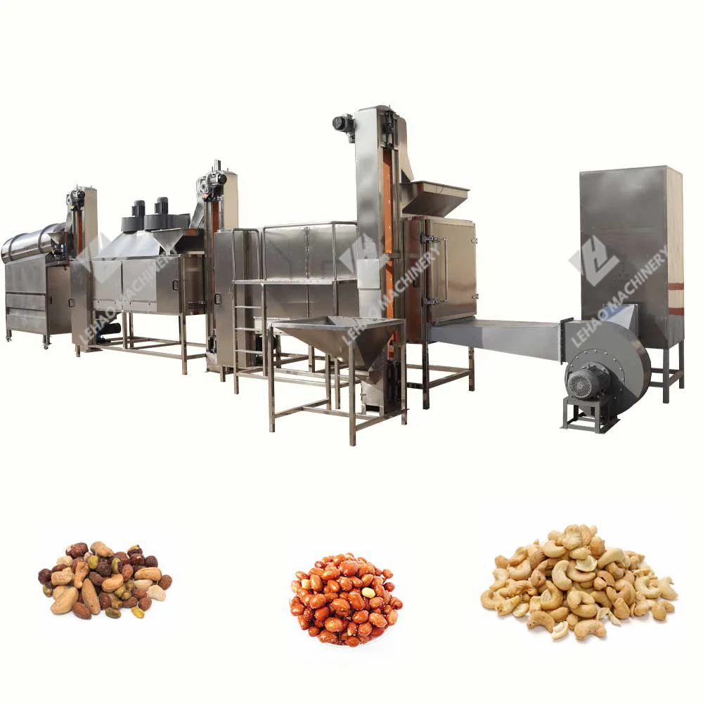 Roller seasoning machine nut roasting and drum seasoning production line cashew roasting and seasoning line