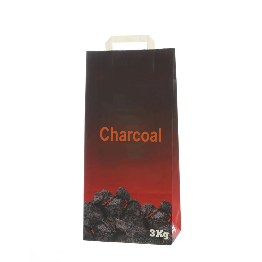 Индивидуальные 5 кг 10 20 25 50 уличная упаковка для кускового угля барбекю переработка больших 3-слойных коричневых крафт-бумажных угольных мешков с логотипом