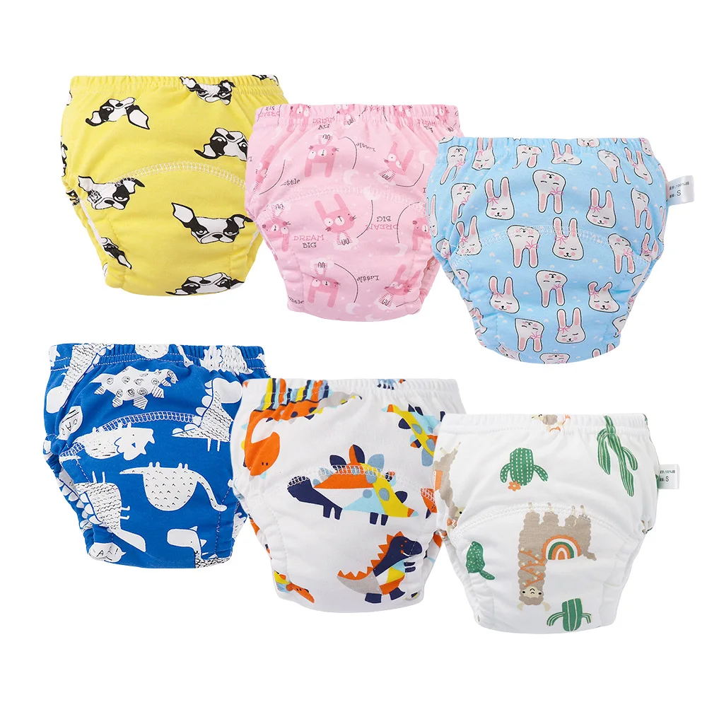 New Hot Sale Eco-friendy  Washable And Recyclable Baby Embroidered Learning Pants Cloth Diapers