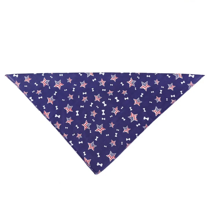Custom cotton fabric dog collar bandana cute pet neckwear bandana for birthday