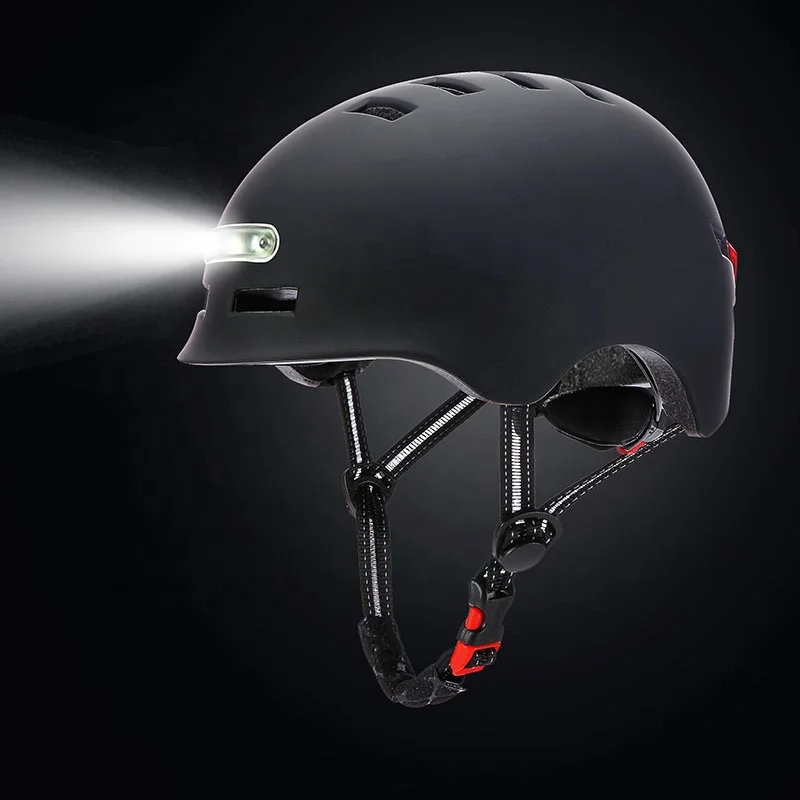 Bicycle Bike Cycling Helmets Women Men Skateboard Sports Safe Helmet Front Rear Light Lamp Led Light Electric Scooter Helmets