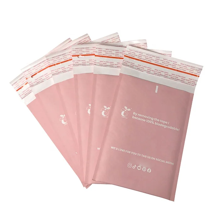 Reusable 100% Recycled Custom Kraft Bubble Mailers Padded Envelopes Bag For Online Store Goods Shipping