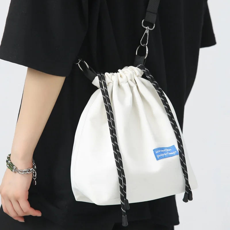 New  lady one shoulder aslant ins tide draw string bag men and women bucket bag lovers package