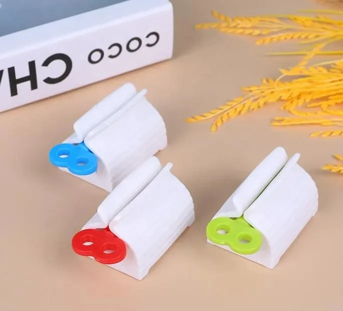 Bathroom Accessories Toothpaste Squeezer Dispenser Lazy Susan Facial Cleanser Presser Manual Toothpaste Tube Clip