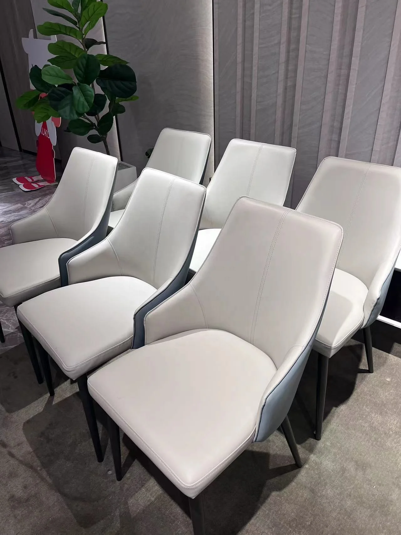 white modern leather mebel hotel banquet french cafe leather chair modern upholstered chair luxury lounge living room chairs set
