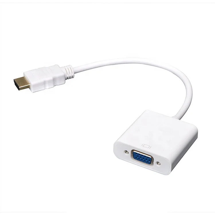 High Quality Cheap HDMI Male to VGA Female Adaptor 1080P HDMI to VGA Converter HDMI Audio Video Cable for Laptop HDTV