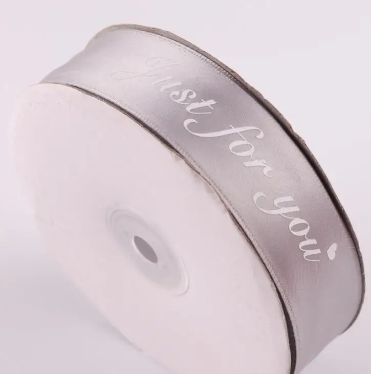 
Support Custom Valentine Wedding Print Polyester Satin Ribbon 
