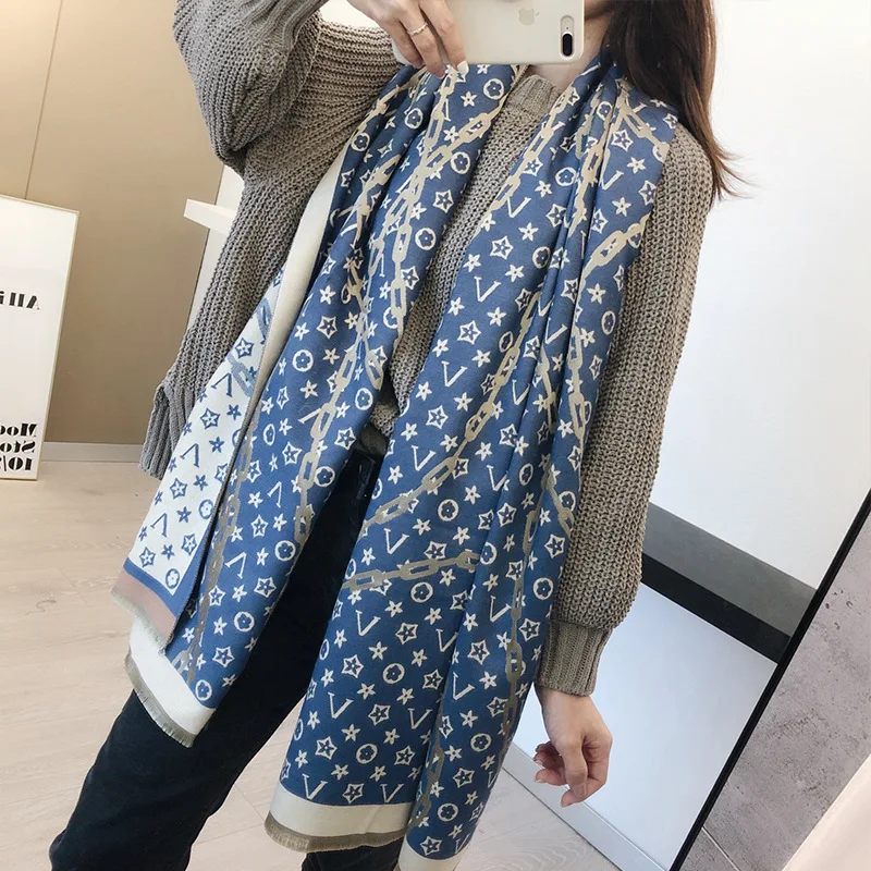 All-Match Hot-Selling Winter Long Multi-Function Shawl Cashmere Thickened Warm Scarf Women