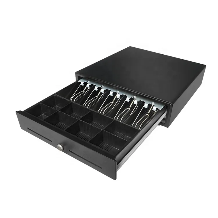 MK-410 MAKEN 4 Bill 8 Cion RJ11 металлический черный кассовый ящик pos