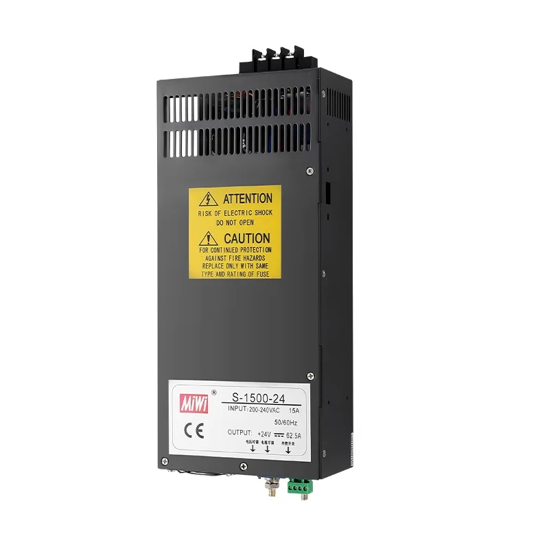 MIWI S-1500-24 High quality low price 200VAC-240VAC input 24vdc 62.5a  power supply 1500W LED switching Power Supply 24v