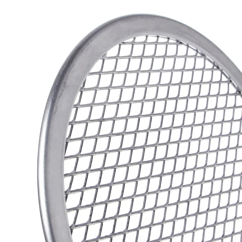 6-14inch Seamless Aluminum Pizza Screen Pan Baking Tray Metal Net Bakeware Non-stick Baking Tray