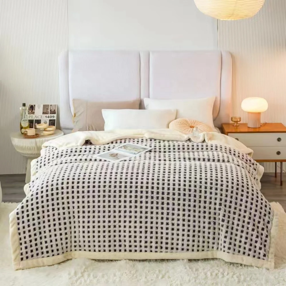 Grey Flannel All Season Ultra Soft Plush Thick Fuzzy Warm Blankets and Throws for Sofa Sherpa Fleece Throw Blanket for Couch