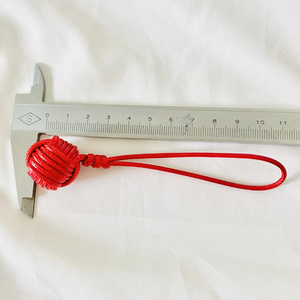 Retro Monkey Fist Knot Keychain Bag Pendant DIY Hand-woven Key Ball Pendant DIY Car Key Accessories