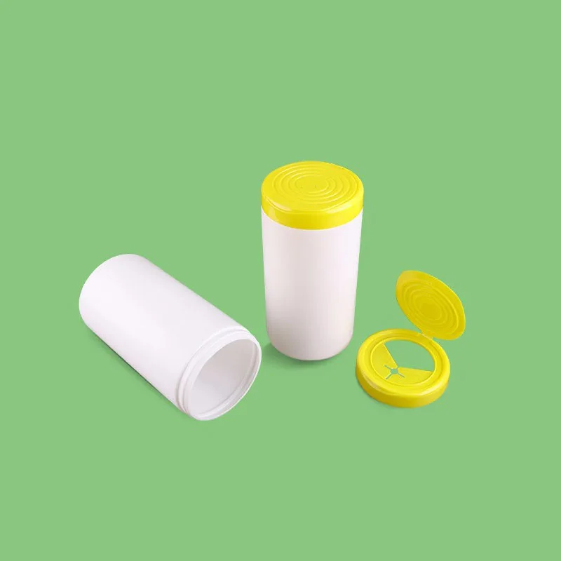 China manufacturer  Wet Wipes Can Custom Tub Pp Pe Tube Plastic Baby Wipes Containers  White Barrel And Cap Canister