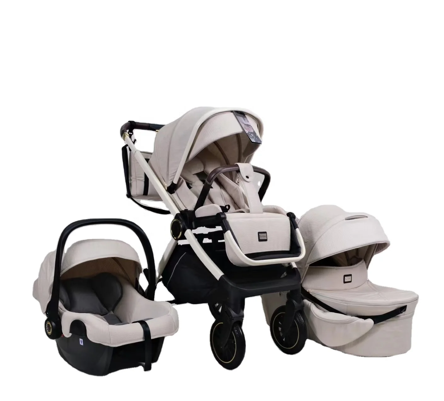 Coches Para Bebes. Luxury Carriage Stroller Baby 3 In 1 Kinderwagen Foldable Baby Stroller Pram 3 In 1 With Car Seat