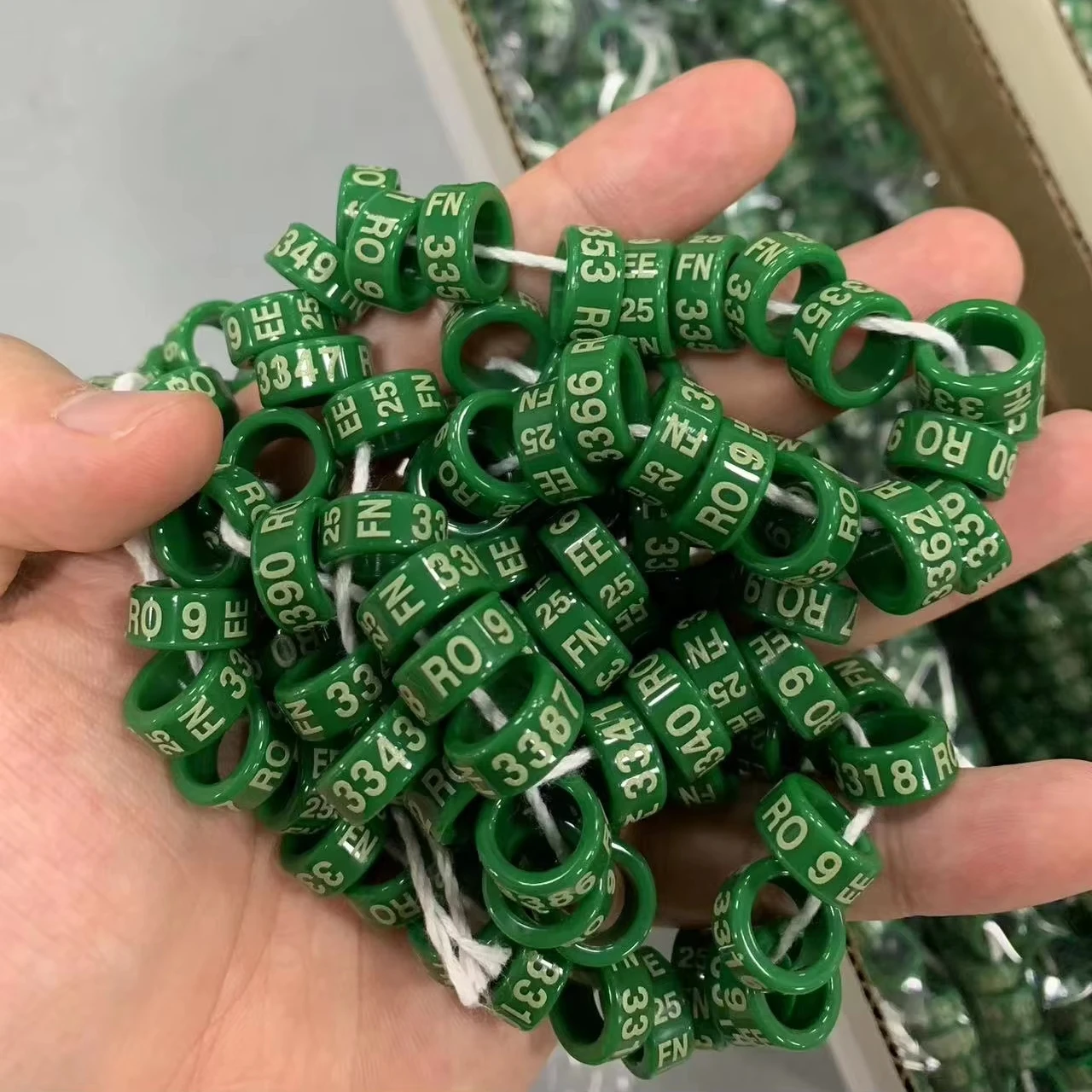 GSF Racing Pigeon Ring Closed Plastic 10 Colors Customized Design With Laser Engraving Printing Small Bird Bands