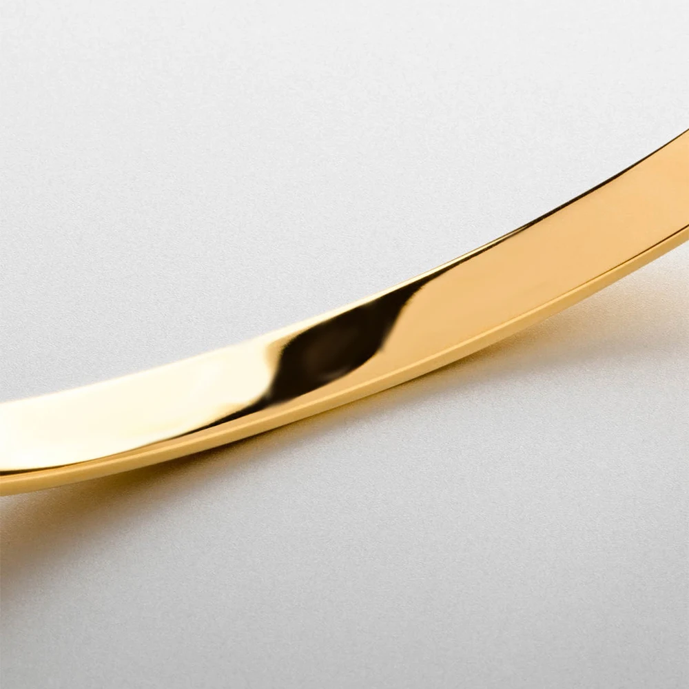 New Designed Fashion Jewelry Statement Bangle Gold Bracelet Custom Logo Unisize Cuff Bracelet For Women Men