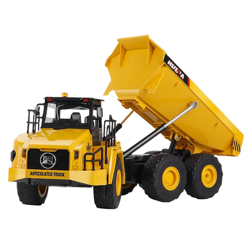 Jiefan Huina articulated remote control large charging dynamic transport dump children boys toy truck