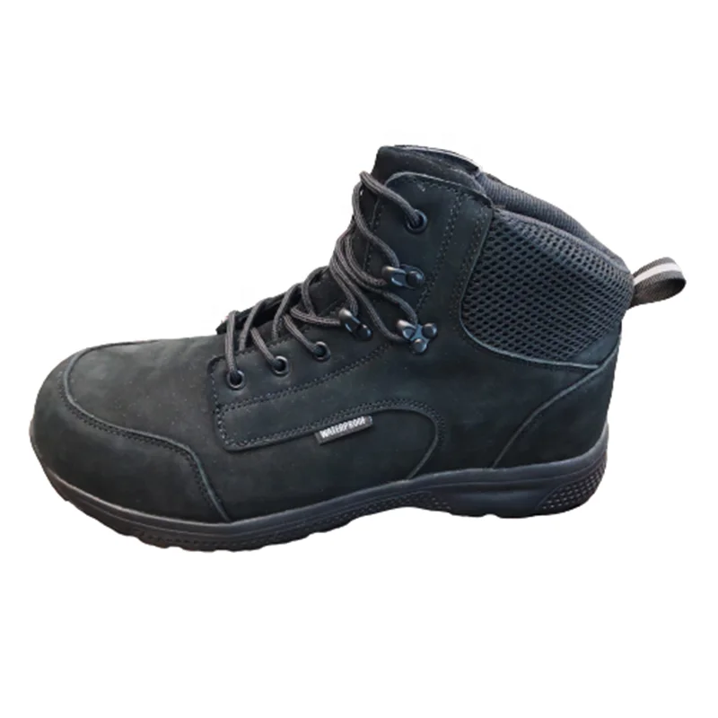 Genuine Leather S3 Industrial Work Boots Antistatic Oil Impact Penetration resistance Waterproof Shock Absorption Safety Shoes