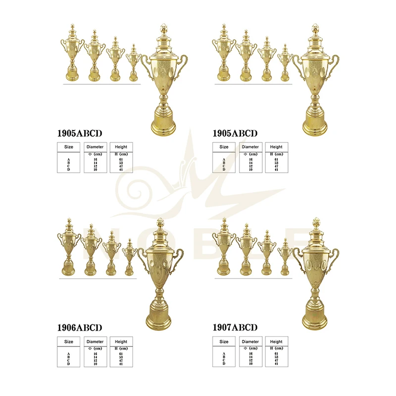 Noble  Metal Award Column Trophy Cup Tournament Trophy