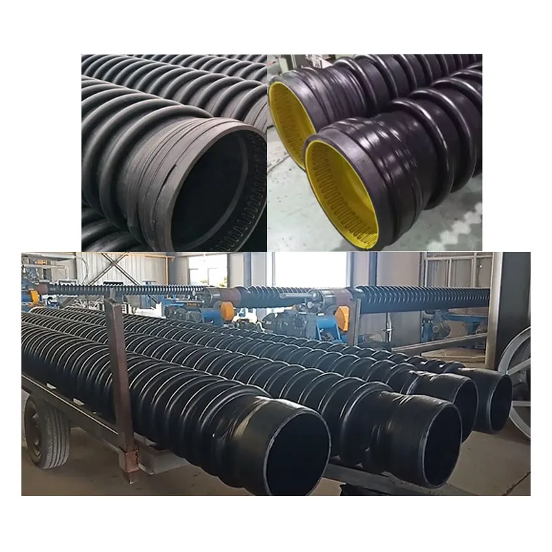 Высококачественные композитные трубы из полиэтилена высокой плотности HDPE труба Krah гофрированная пластиковая дренажная трубка
