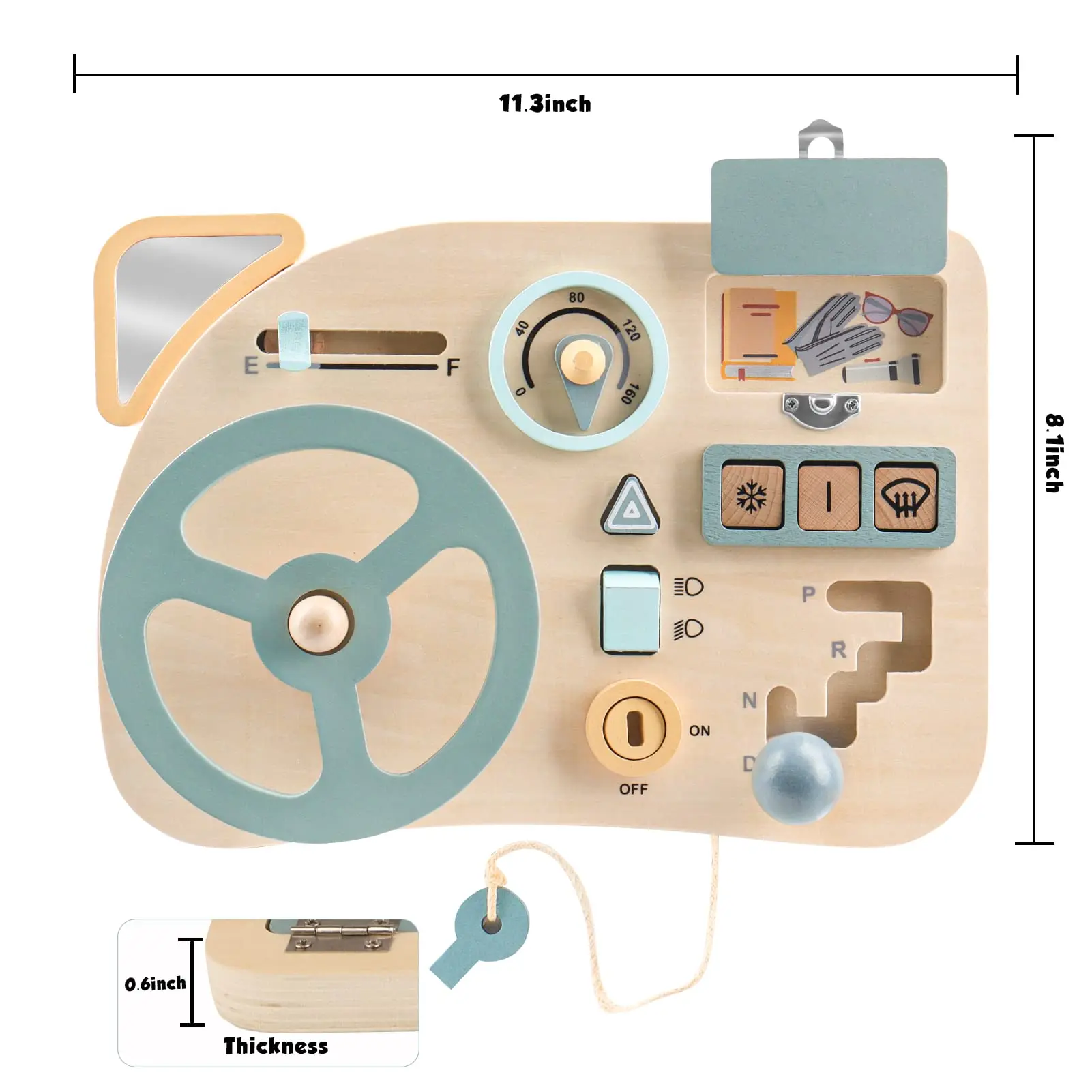 New Arrival Montessori Felt Busy Board Wooden Steering Wheel Early Education Toys For Toddlers Baby Kids Toy