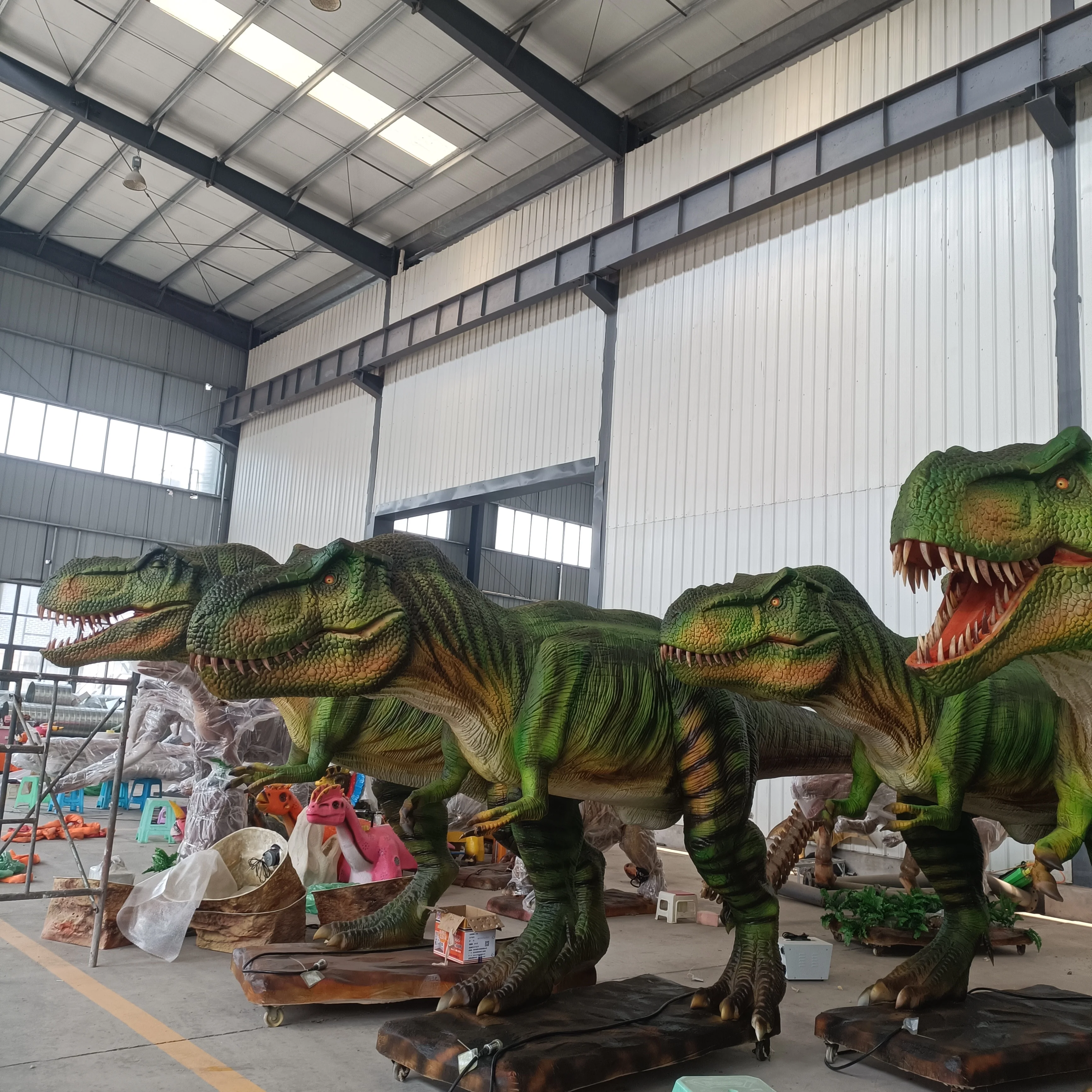 Hot Sale 3D Customized Simulation Animatronic Tyrannosuarus with Sound for Halloween
