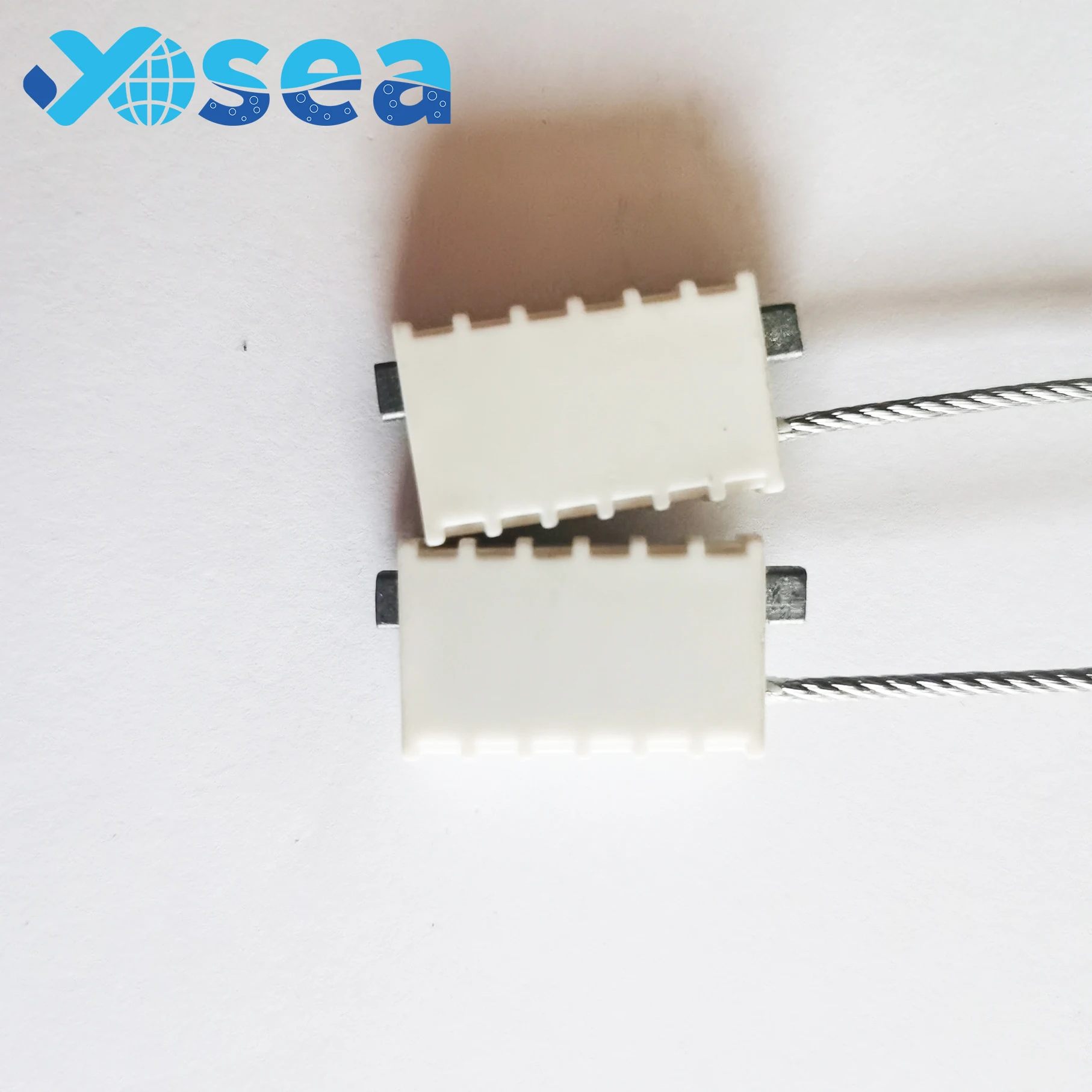 steel cable seal cover plastic hole rubber seal cable lock with zinc alloy insert