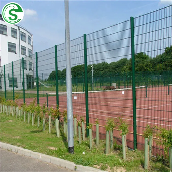 Rigid galvanized steel powder coated garden outdoor farm fecing welded double wire mesh fence