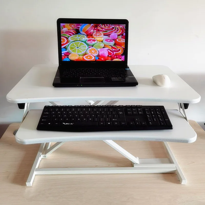 Ergonomic Height Adjustable Sit Stand Up Computer Workstation Standing Desk Converter