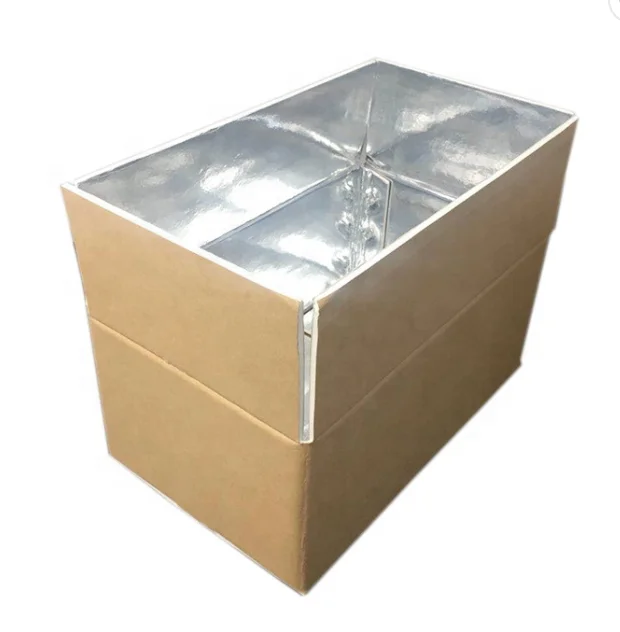 thermal insulated shipping box OEM Corrugated insulation paper boxes for frozen food transportation
