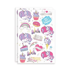 Nicro New Products Party Decoration Rainbow Kid Glitter Tattoos Stickers Unicorn Party Favors