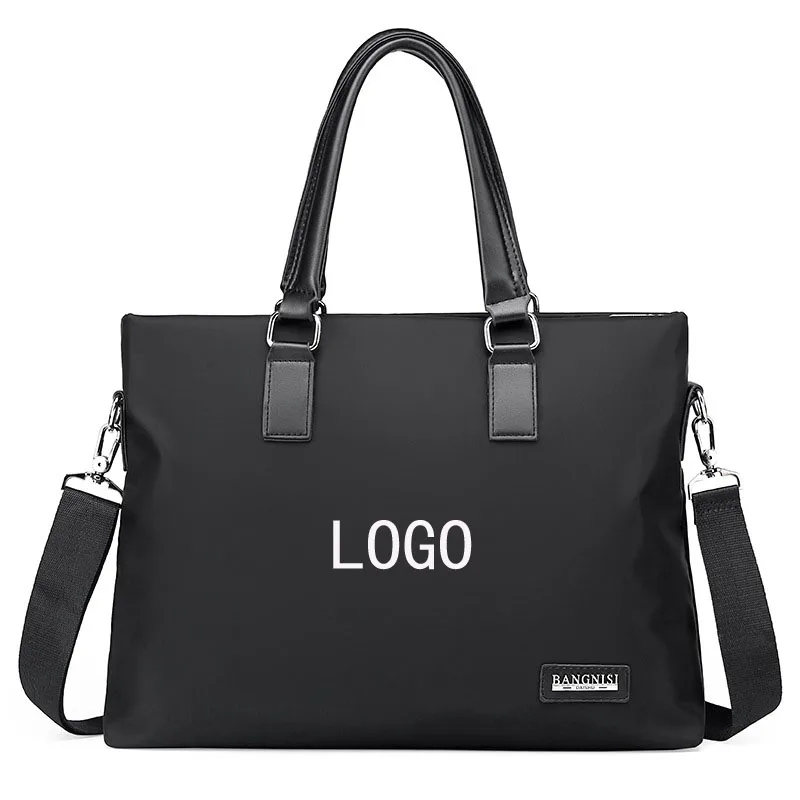 Маленькая партия, индивидуальная версия, мужская сумка из ткани Оксфорд, портфель, Офисная Деловая Сумка для документов, вместительная сумка для ноутбука