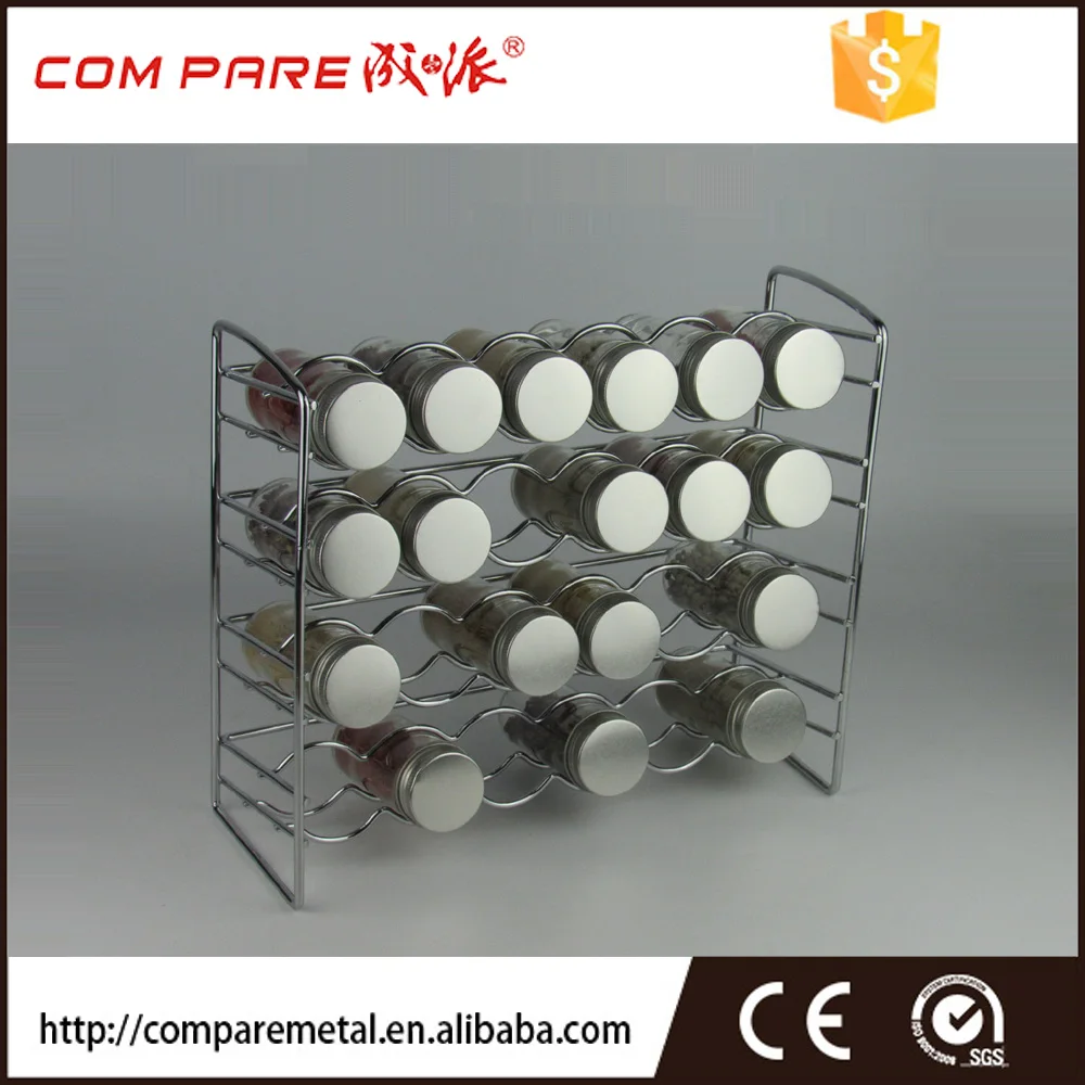 4-Layer Flexible Steel Wire Spice Rack Iron Mesh Jar Seasoning Organizer for Kitchen Spray Powder Design OEM/ODM Box Packed