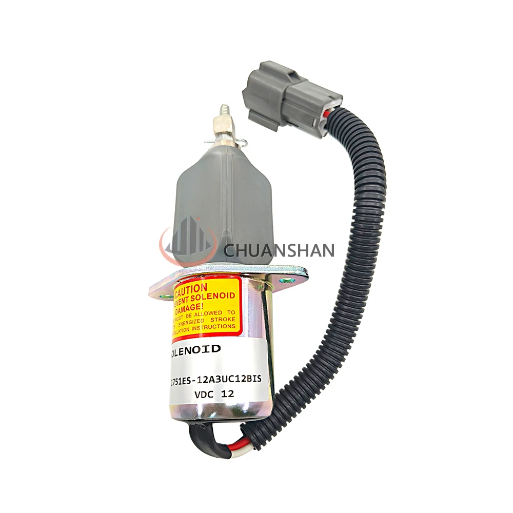 1751ES-12A3UC12BIS  For Sumi tomo 75 Yangma 4TNE94 NE98 Flameout Solenoid Valve Switch 12V  1751ES-12A3UC12BIS